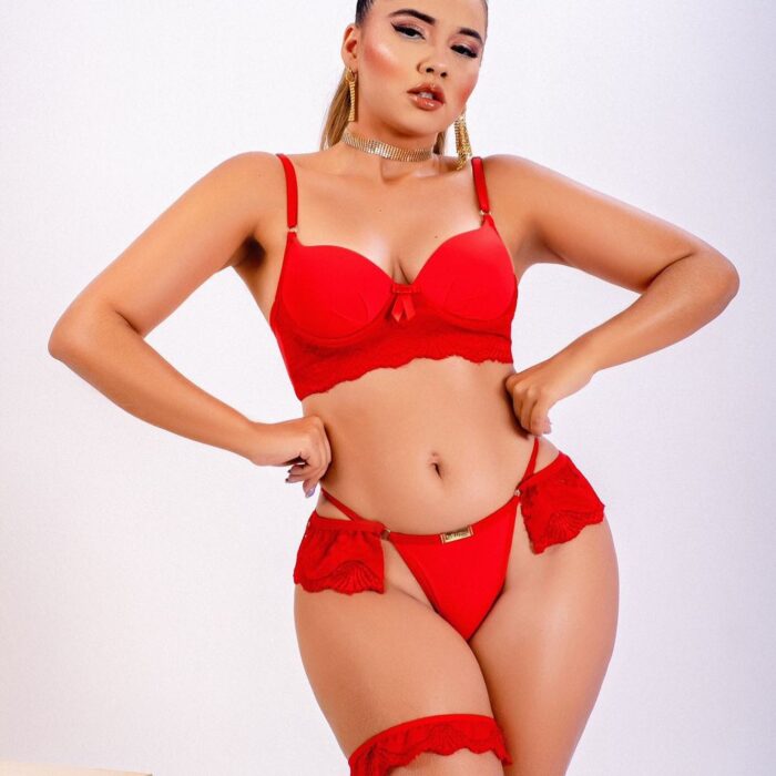 Lingerie conjunto de renda e moda intimav