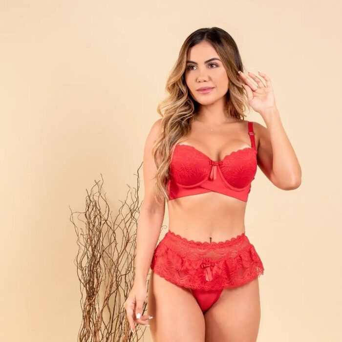 Lingerie conjunto de renda e moda intima