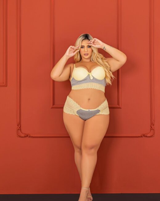 Lingerie conjunto de renda e moda intima Plus Size
