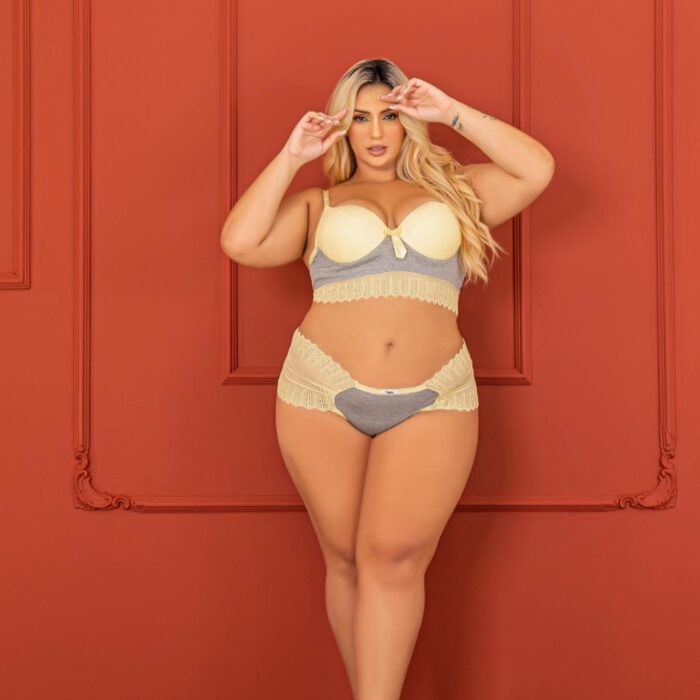 Lingerie conjunto de renda e moda intima Plus Size