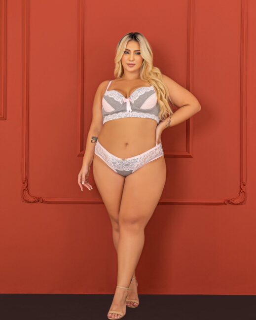 Lingerie conjunto de renda e moda intima Plus Size